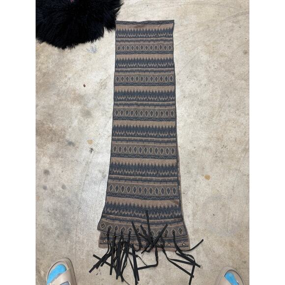 Sandro Paris Geometric Angora Wool-Blend Southwestern Inspo Fringe Scarf - Picture 6 of 11